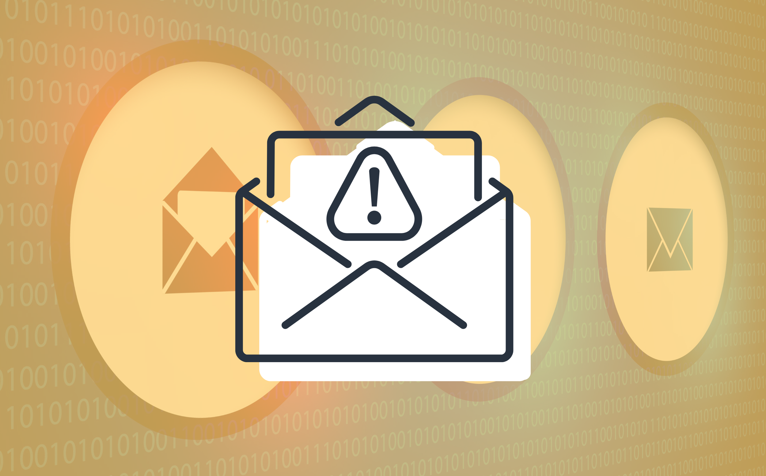 Email icon opening with an alert message inside