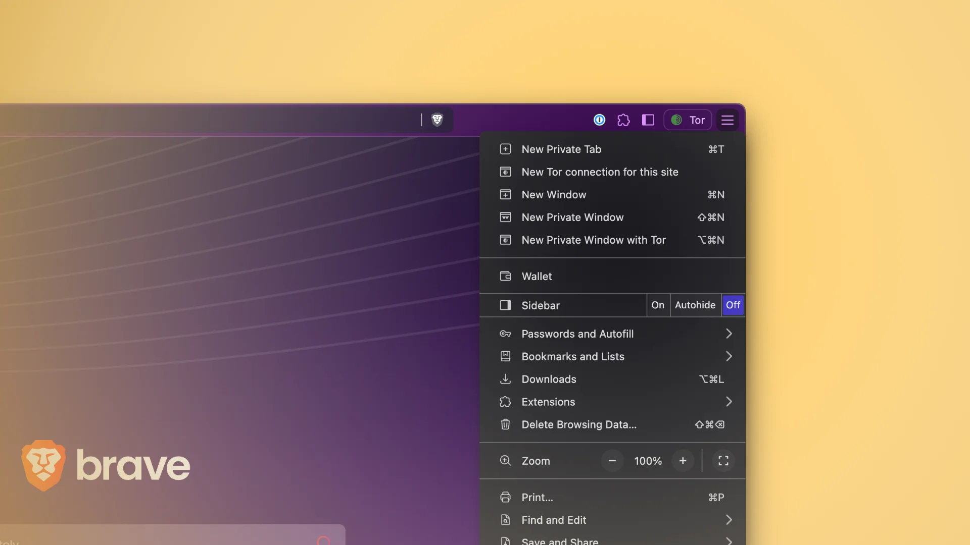 Article cover photo showing a Brave window with Tor enabled