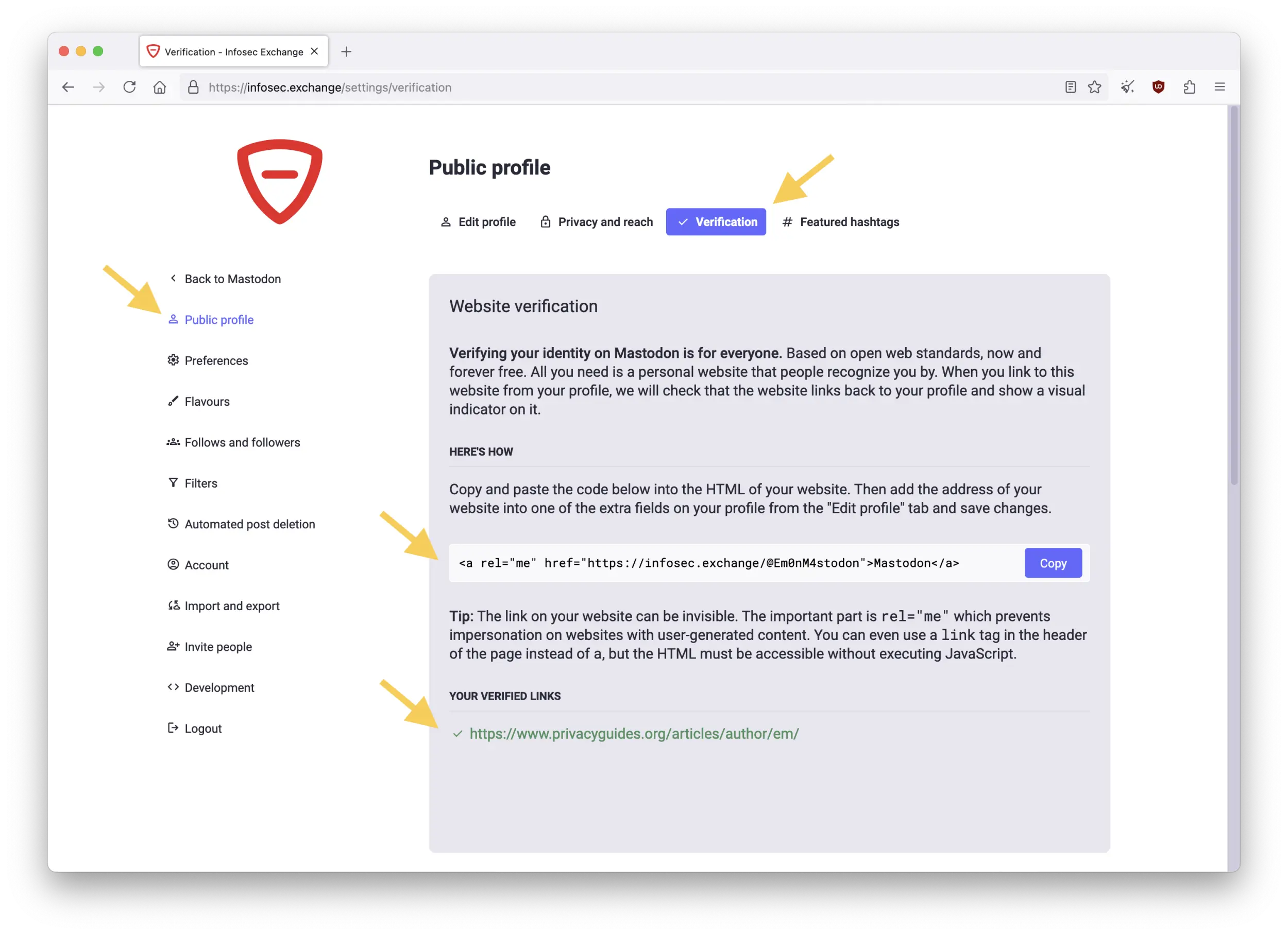 /privacyguides/privacyguides.org/raw/branch/main/blog/assets/images/mastodon-tutorial-privacy-and-security/mastodon-verification-link-setup.webp