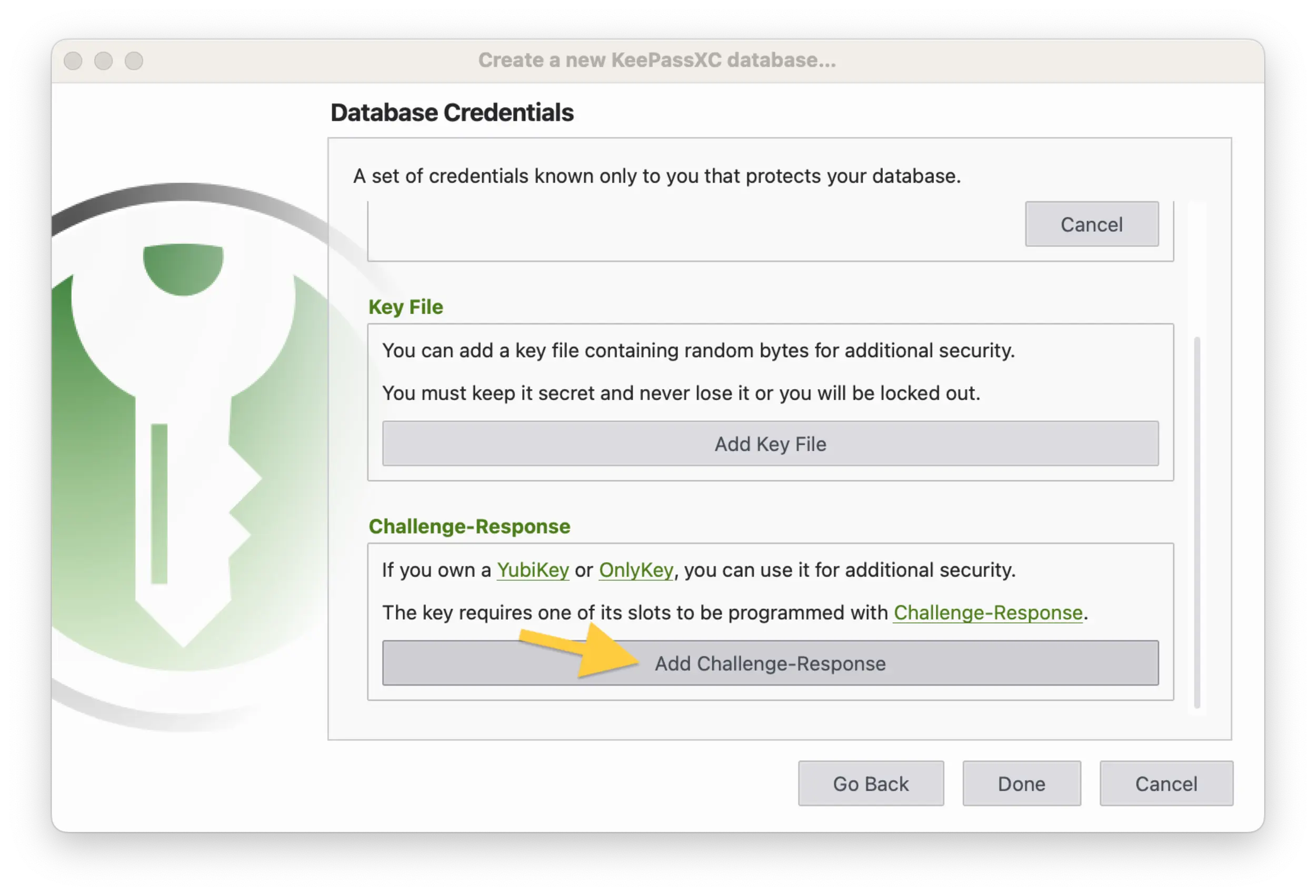 /privacyguides/privacyguides.org/raw/commit/0866b9375a05522b8eba689cbe8b6abcfdcaede8/blog/assets/images/installing-keepassxc-and-yubikey/keepassxc-10-challengeresponse.webp