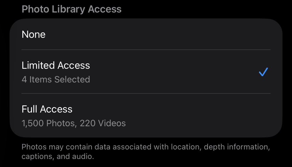 Photo Permissions