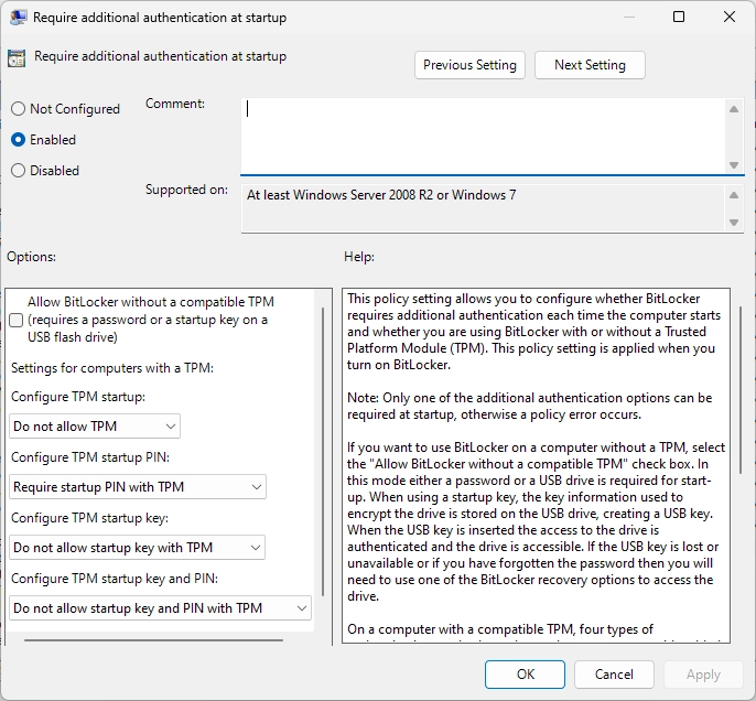 /privacyguides/privacyguides.org/raw/commit/778cd6c22beb94fa499457bb2f56966d466d697d/docs/assets/img/windows/Bitlocker%20Group%20Policies/TPM+PIN.webp